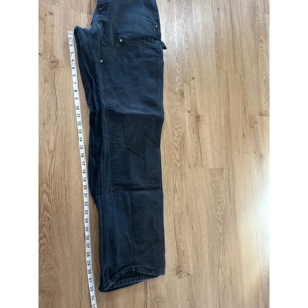 Carhartt B01 Black Double Knee Carpenter Pants 31x34 Made USA Loose Fit